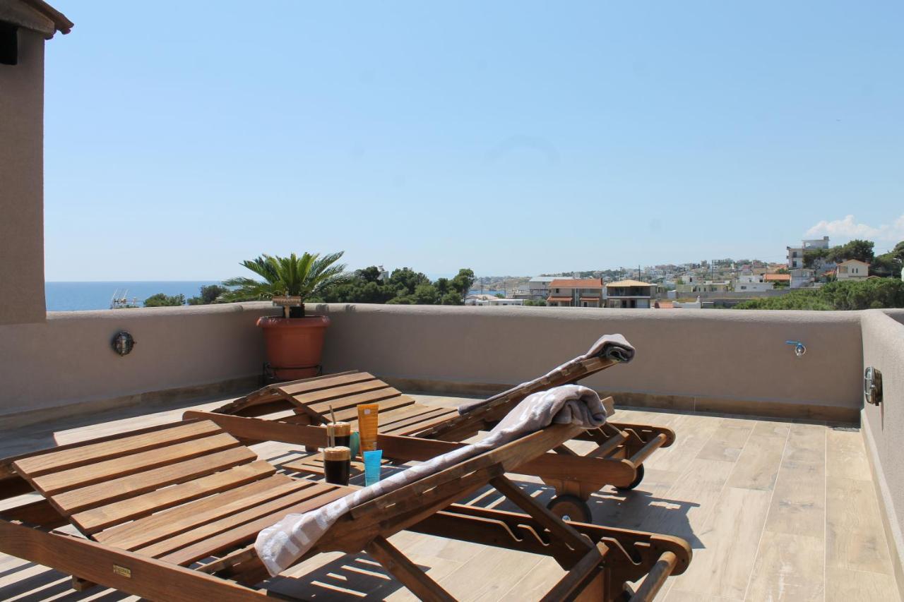Sea View Apartment 15 Min From Athens Airport Néa Mákri Dış mekan fotoğraf