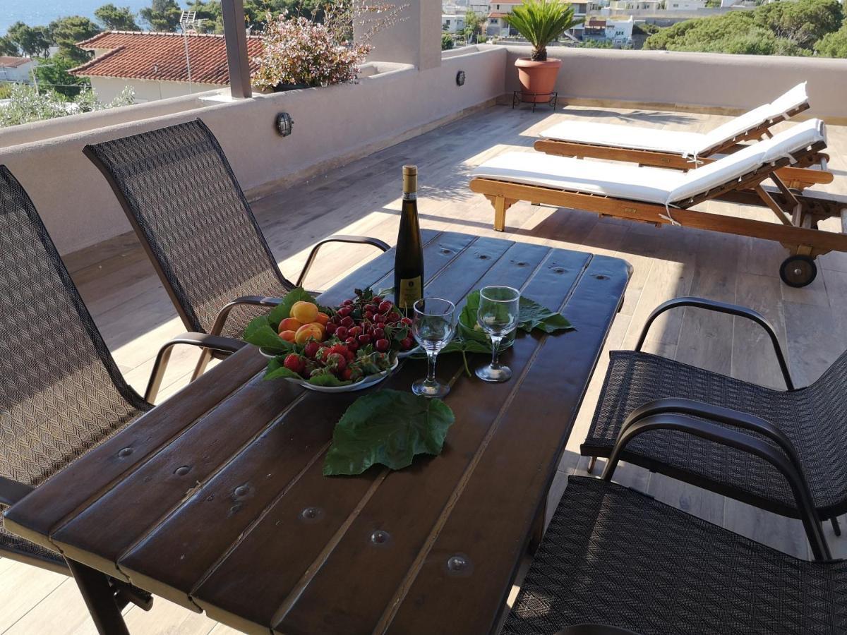 Sea View Apartment 15 Min From Athens Airport Néa Mákri Dış mekan fotoğraf