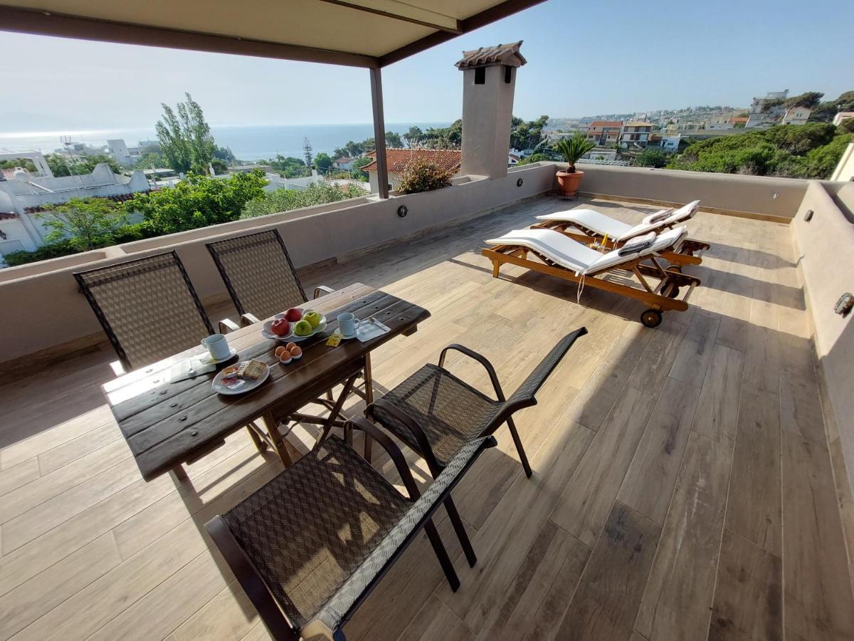 Sea View Apartment 15 Min From Athens Airport Néa Mákri Dış mekan fotoğraf
