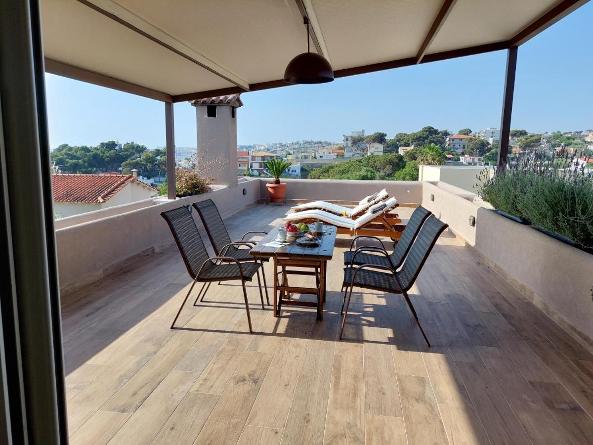 Sea View Apartment 15 Min From Athens Airport Néa Mákri Dış mekan fotoğraf