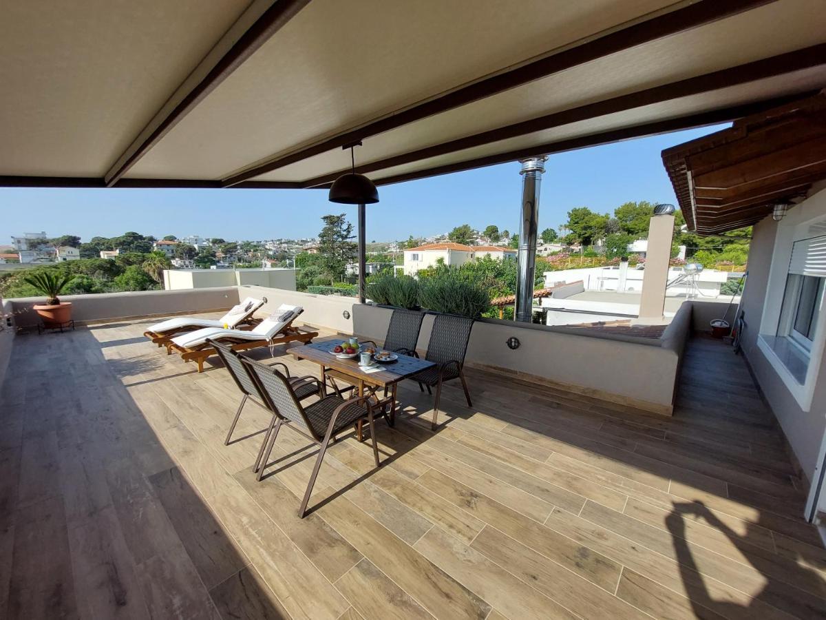 Sea View Apartment 15 Min From Athens Airport Néa Mákri Dış mekan fotoğraf